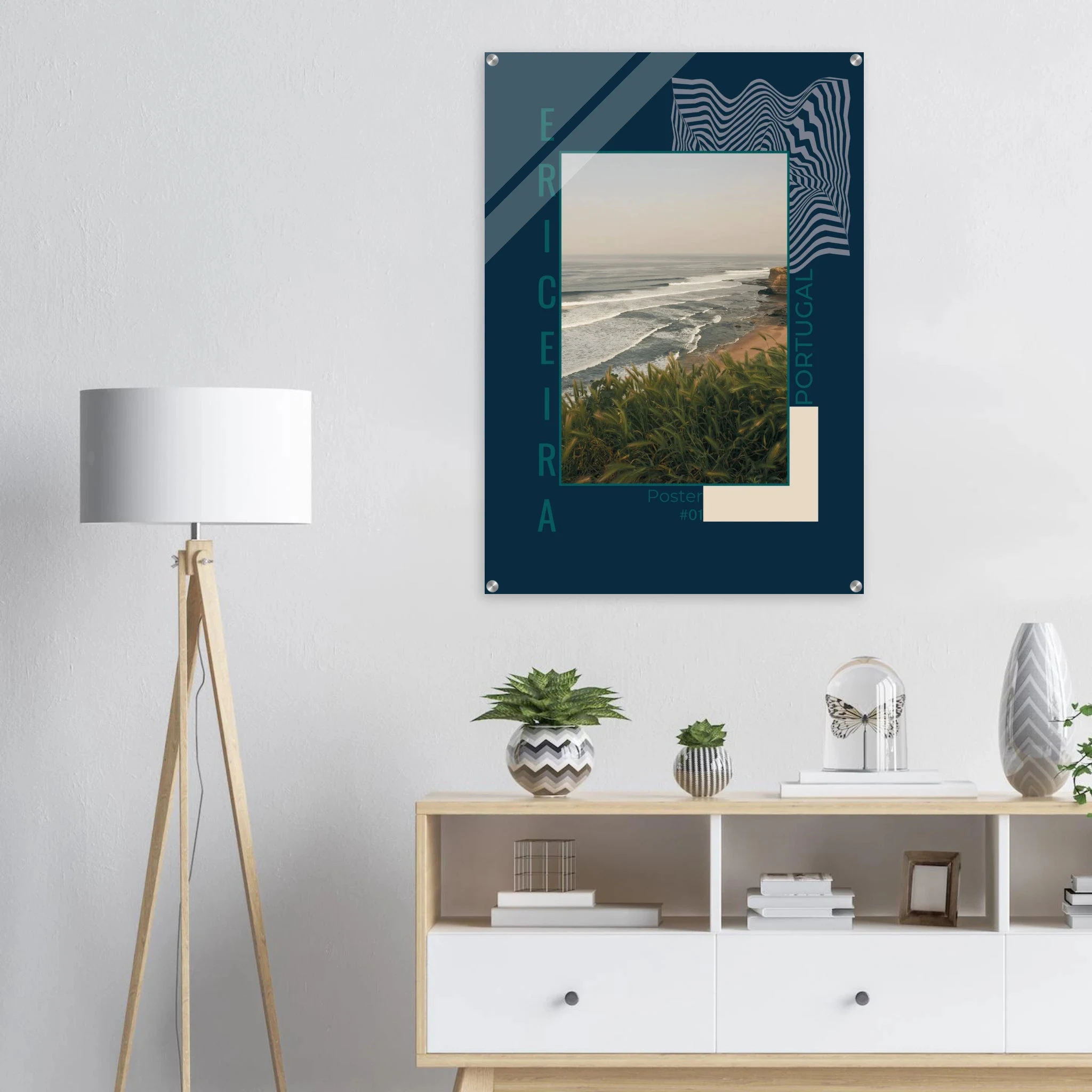 Ericeira, Portugal – World Surfing Reserve nördlich von Lissabon mit Reefbreaks wie Coxos und Ribeira d'Ilhas. Kunstdruck auf Acrylglas.