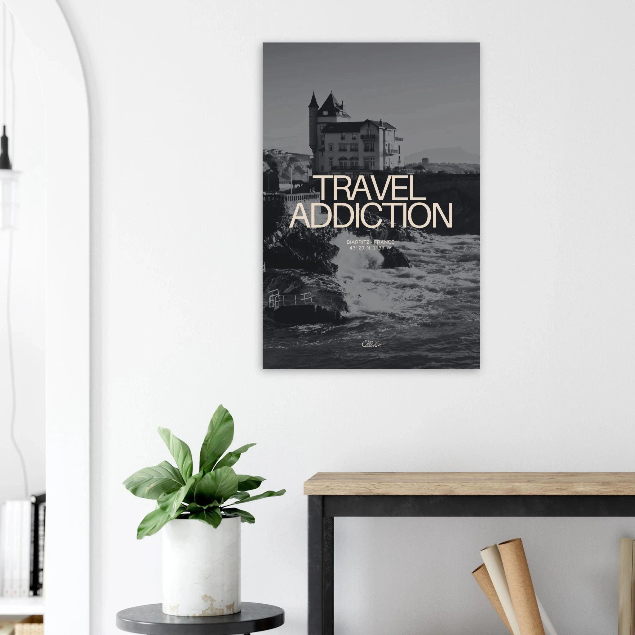 Biarritz, Frankreich – Mondäner Surfort am baskischen Atlantik, Wiege des europäischen Wellenreitens seit den 1950er-Jahren. Kunstdruck auf Alu-Dibond.