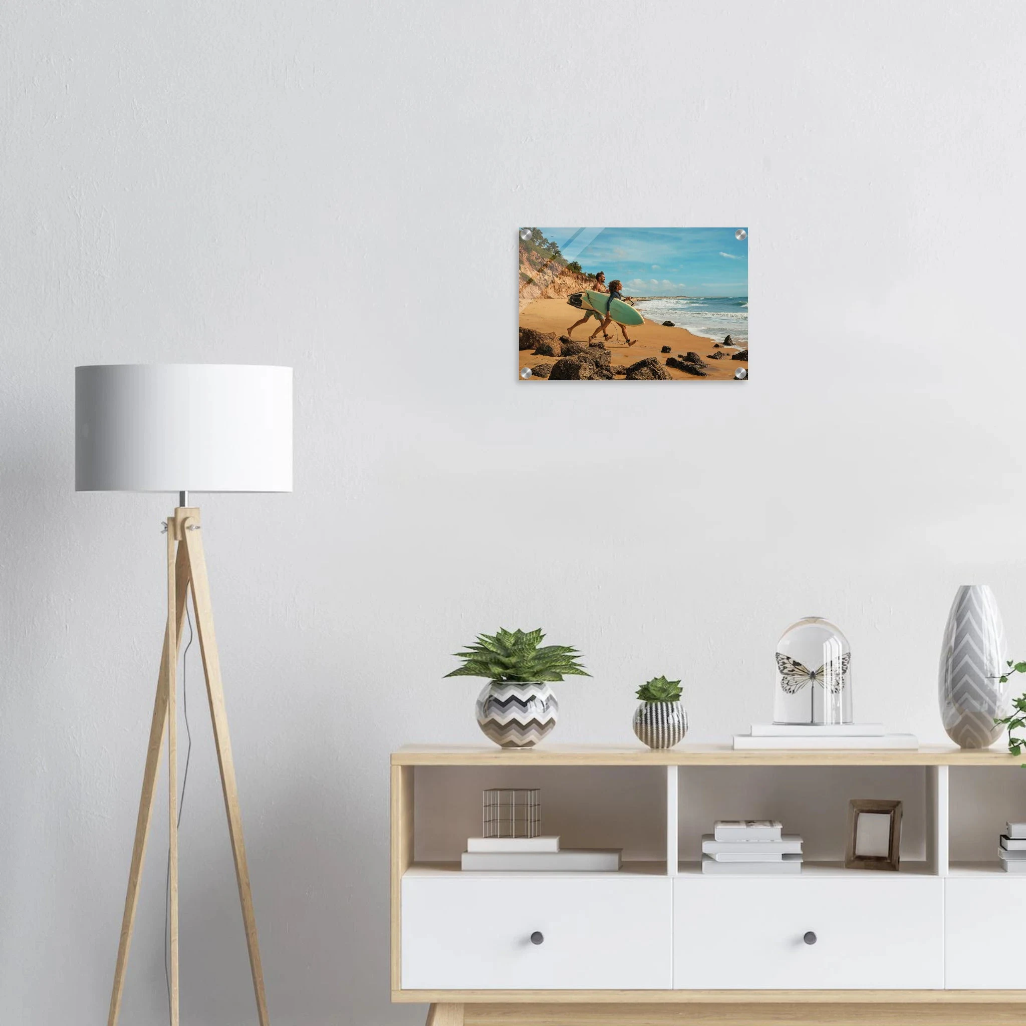 Florianópolis, Brasilien – Insel in Santa Catarina mit über 40 Stränden und Heimspot brasilianischer Pro-Surfer. Kunstdruck auf Acrylglas.