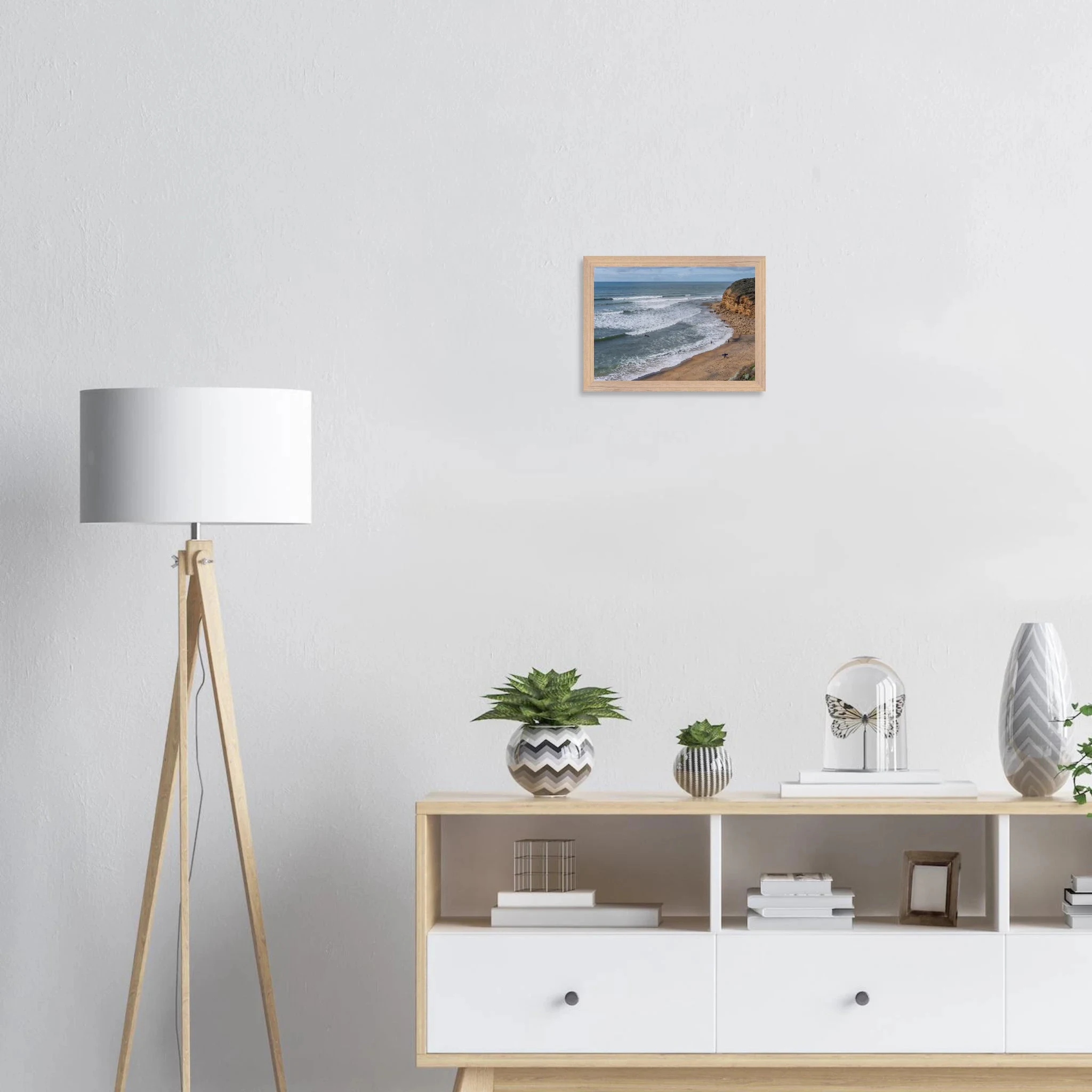 Torquay, Australien – Heimat der Bells Beach und Sitz der Surfmarken Rip Curl und Quiksilver in Victoria. Poster im Galerie-Holzrahmen.