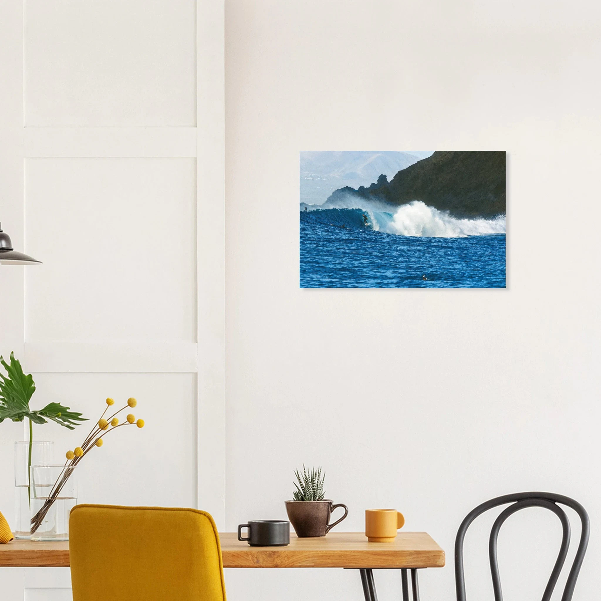 Fuerteventura, Spanien – Kanareninsel mit Vulkangestein-Reefbreaks im Norden und ganzjährig konstantem Atlantik-Swell. Kunstdruck auf Alu-Dibond.