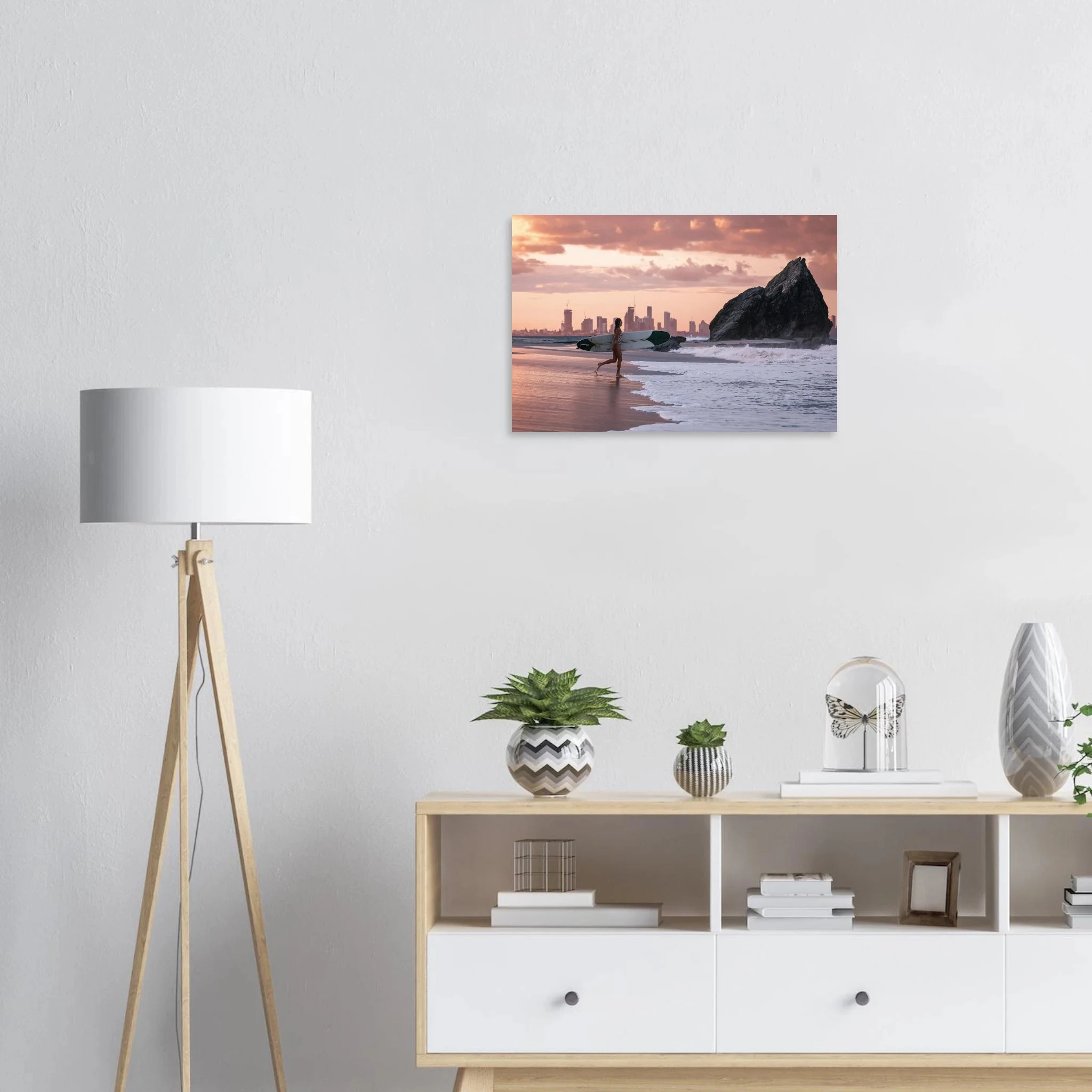 Gold Coast, Australien – Queensland-Küste mit Superbank Pointbreaks wie Snapper Rocks und Kirra. Kunstdruck auf Alu-Dibond.