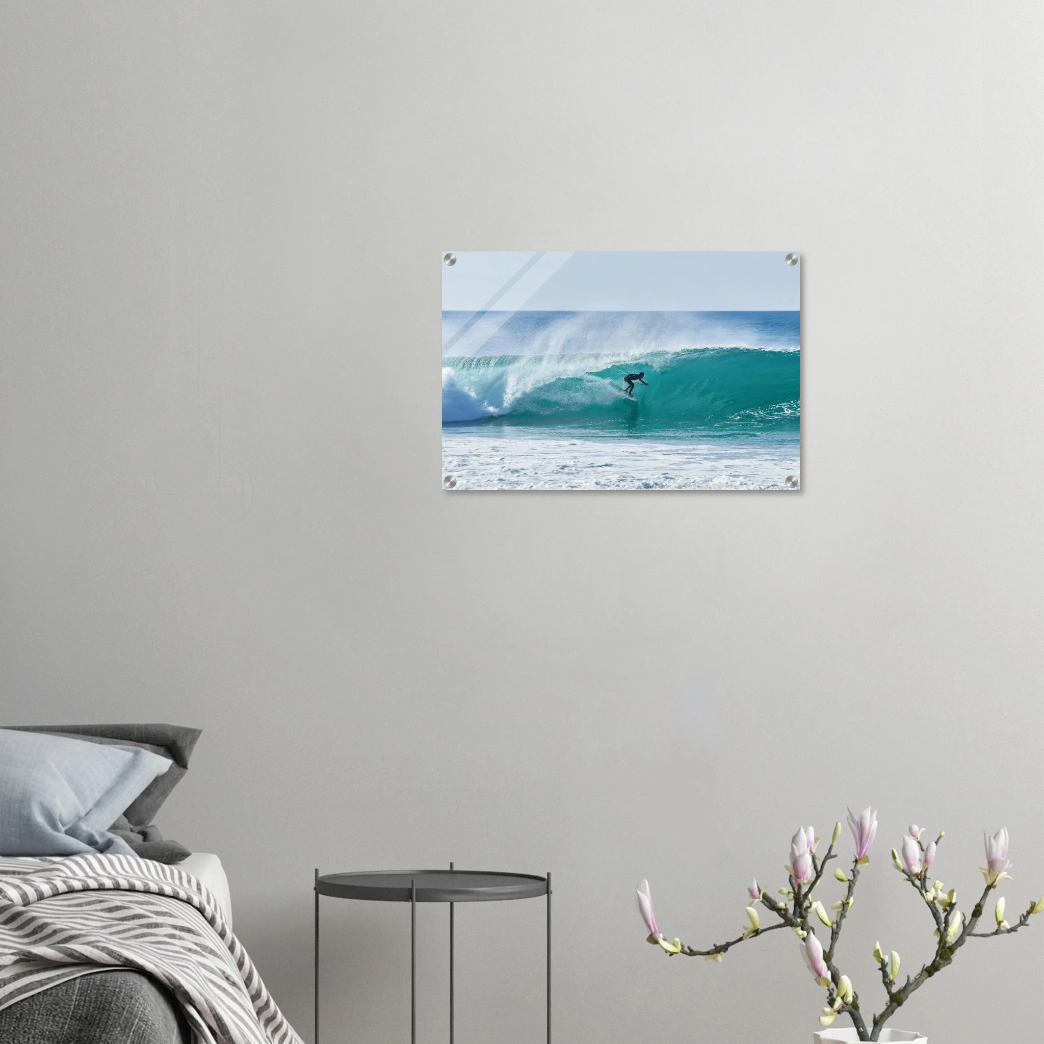 Siargao, Philippinen – Tropische Insel mit rechtem Reefbreak Cloud 9, Austragungsort der Siargao Cup. Kunstdruck auf Acrylglas.