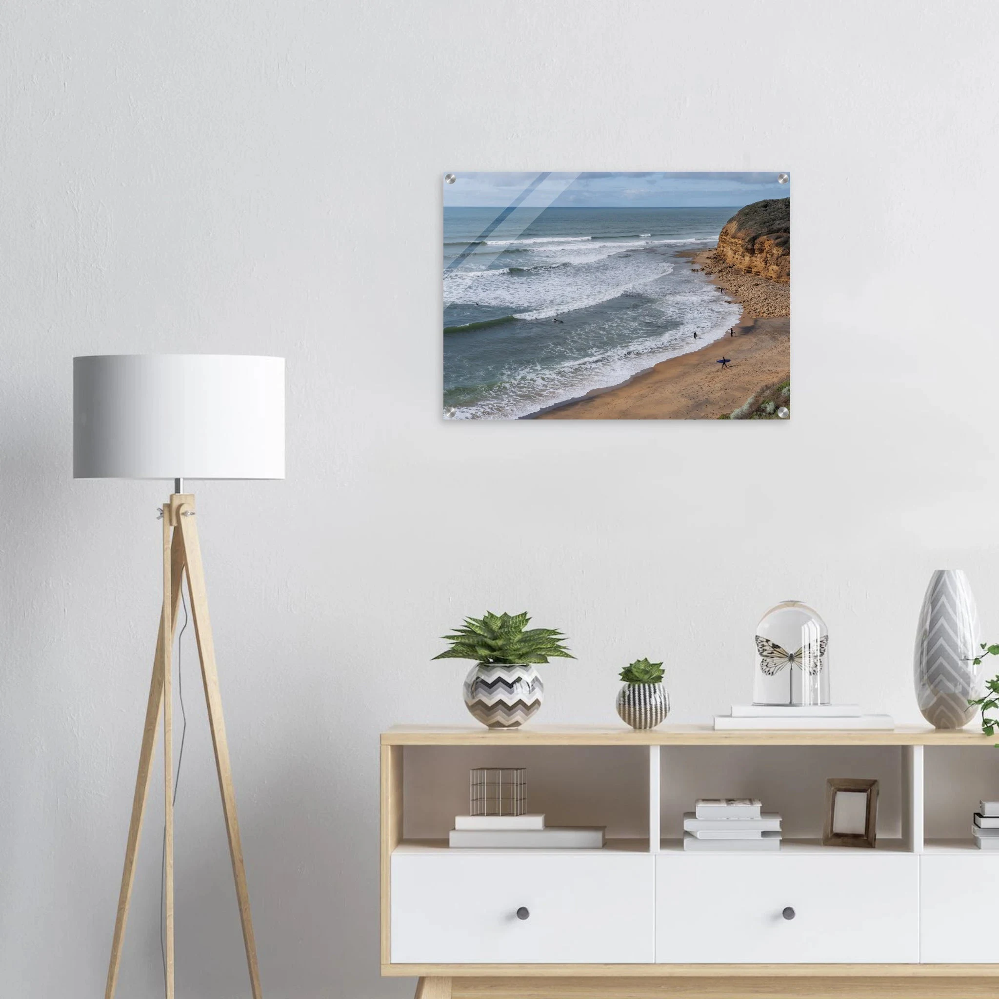 Torquay, Australien – Heimat der Bells Beach und Sitz der Surfmarken Rip Curl und Quiksilver in Victoria. Kunstdruck auf Acrylglas.