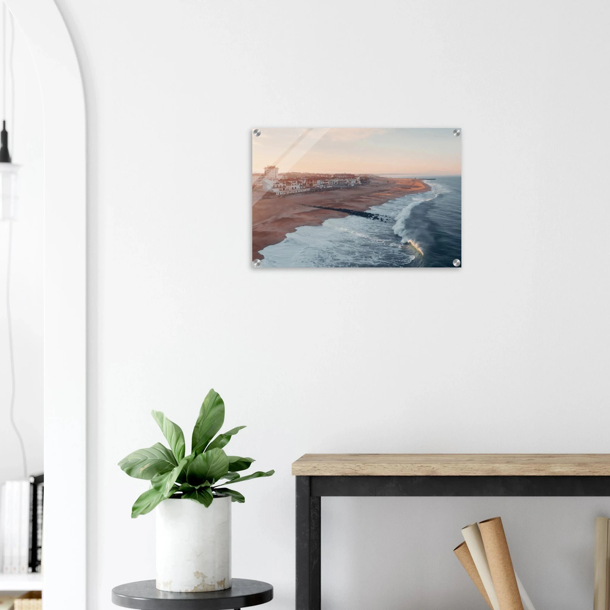 Hossegor, Frankreich – Beachbreak-Hotspot in den Landes, Austragungsort der WSL-Quiksilver-Pro-Wettkämpfe. Kunstdruck auf Acrylglas.