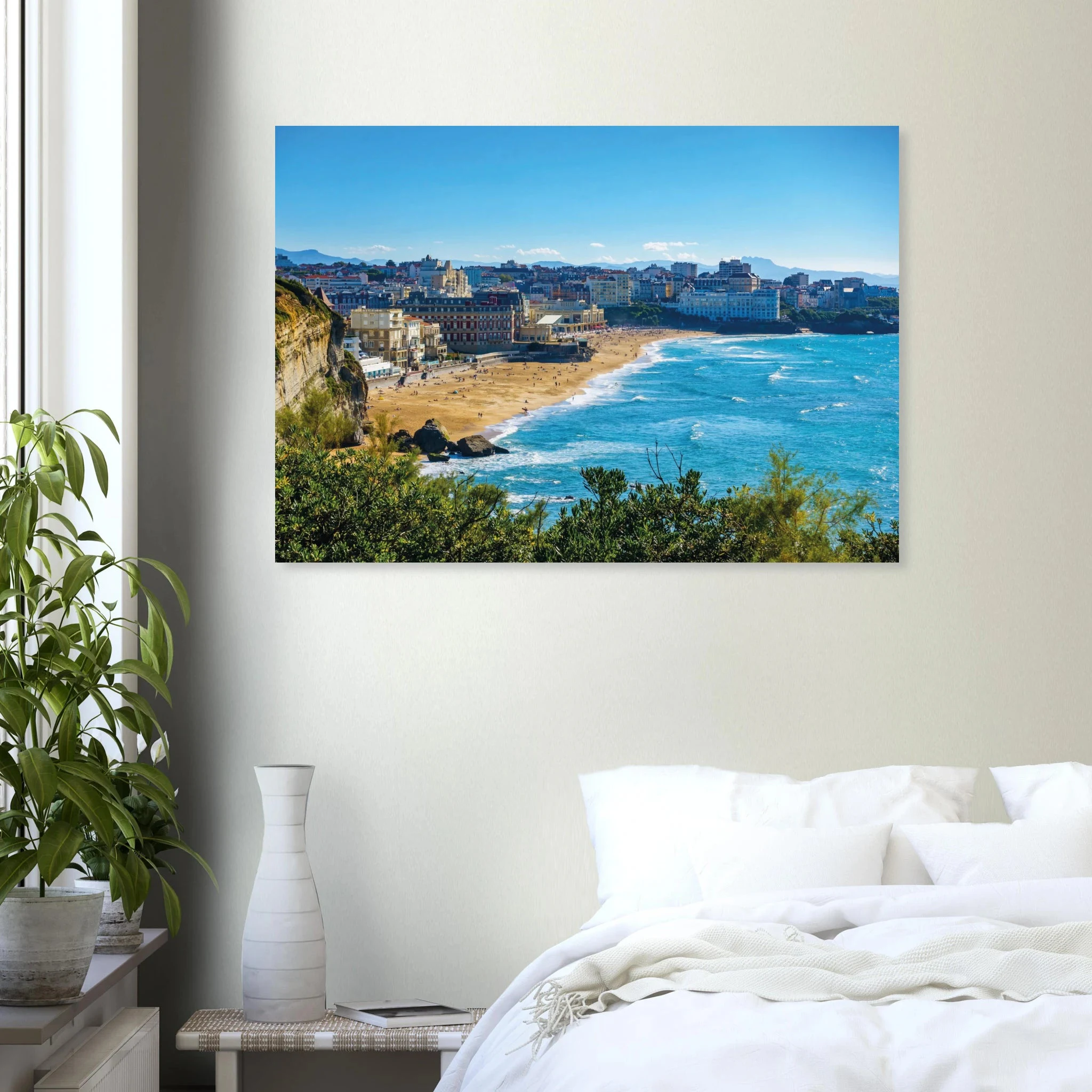 Biarritz, Frankreich – Mondäner Surfort am baskischen Atlantik, Wiege des europäischen Wellenreitens seit den 1950er-Jahren. Kunstdruck auf Alu-Dibond.