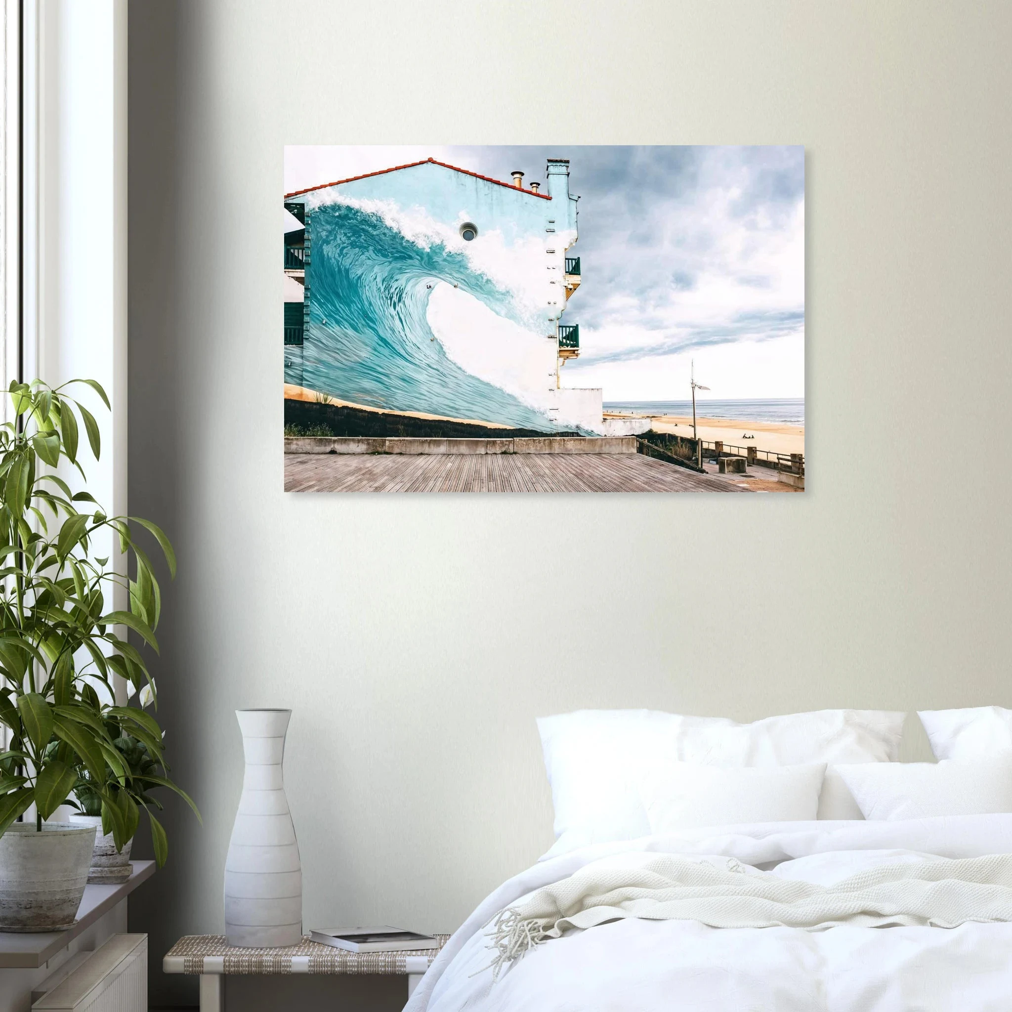 Hossegor, Frankreich – Beachbreak-Hotspot in den Landes, Austragungsort der WSL-Quiksilver-Pro-Wettkämpfe. Kunstdruck auf Alu-Dibond.