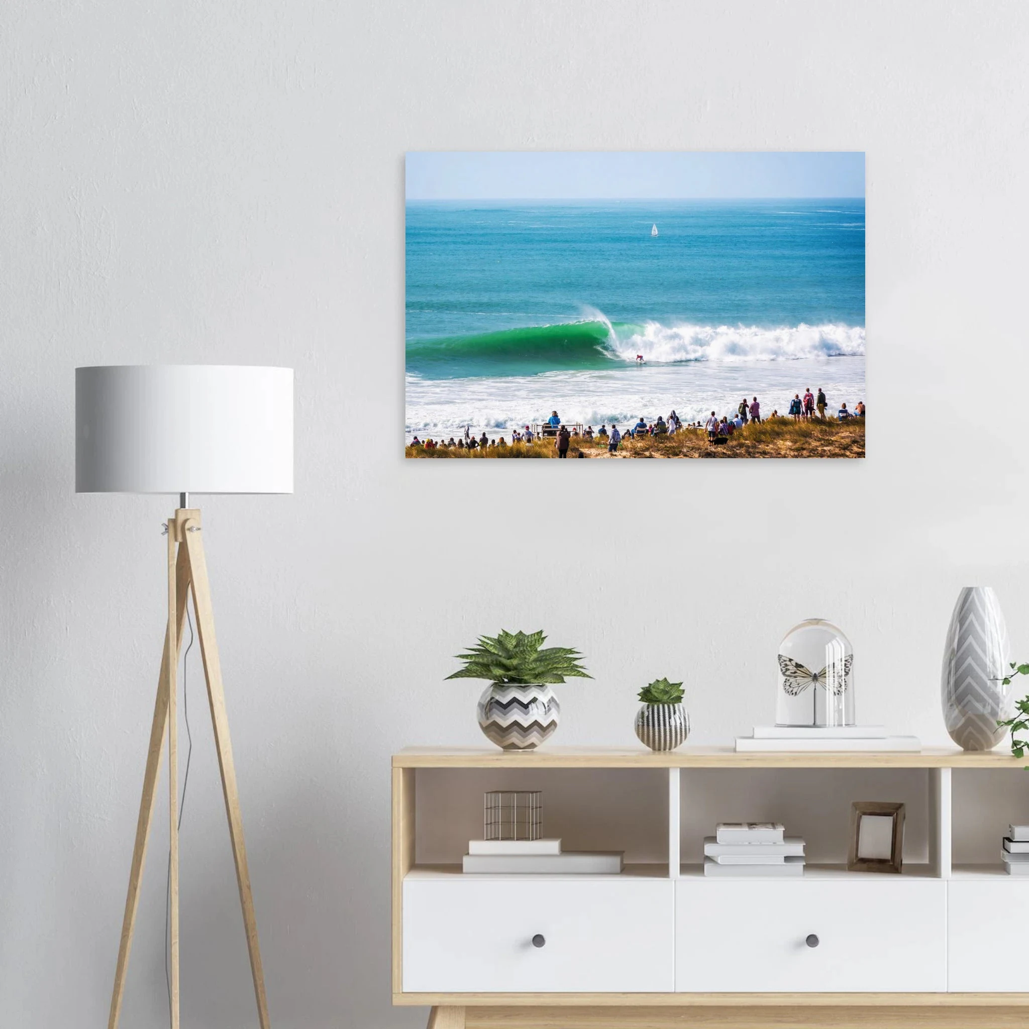 Peniche, Portugal – Halbinsel mit Supertubos-Beachbreak, Austragungsort der WSL Meo Rip Curl Pro Portugal. Kunstdruck auf Alu-Dibond.