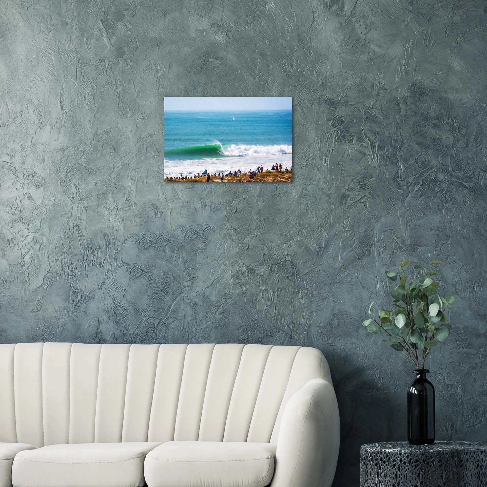 Peniche, Portugal – Halbinsel mit Supertubos-Beachbreak, Austragungsort der WSL Meo Rip Curl Pro Portugal. Kunstdruck auf Alu-Dibond.