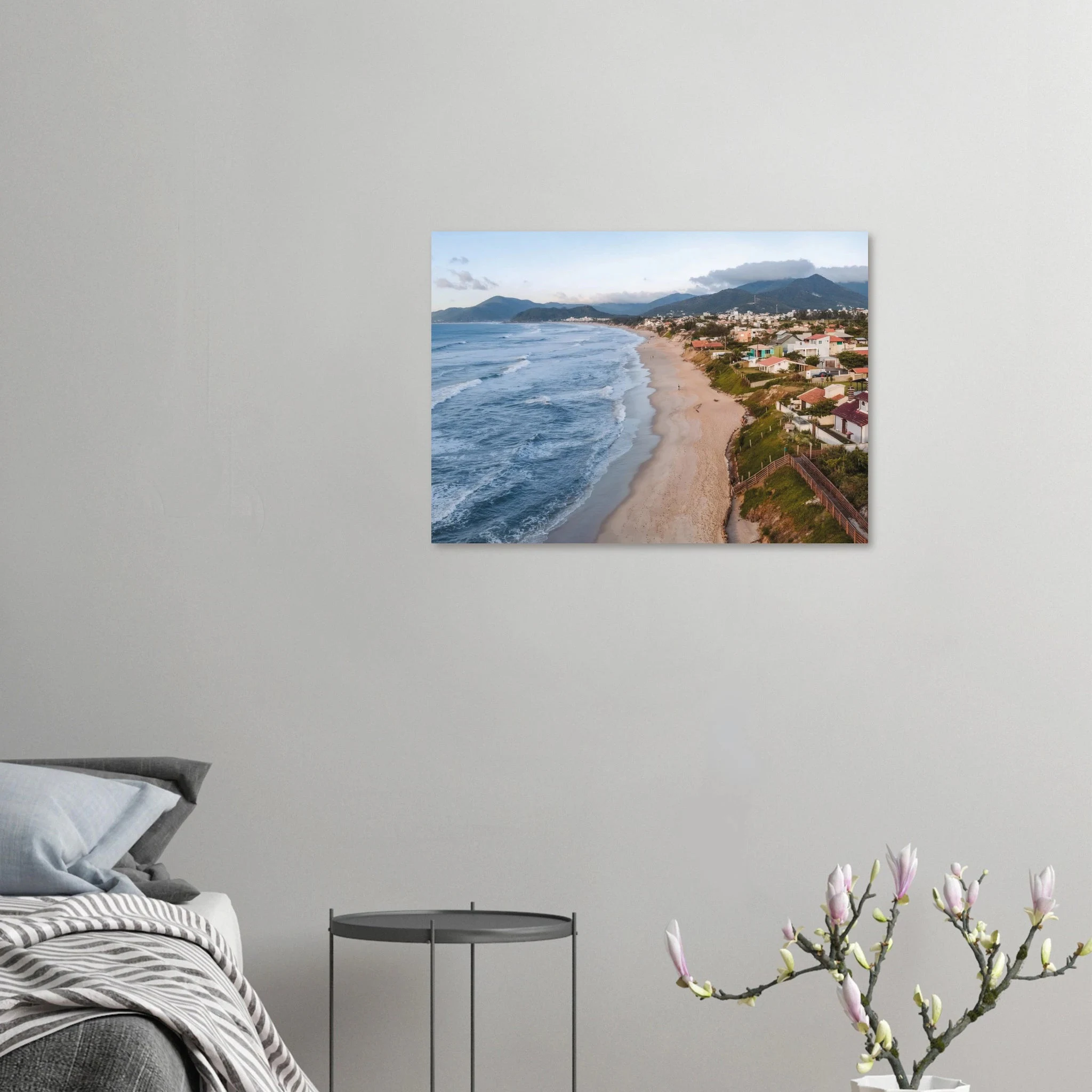Florianópolis, Brasilien – Insel in Santa Catarina mit über 40 Stränden und Heimspot brasilianischer Pro-Surfer. Kunstdruck auf Alu-Dibond.