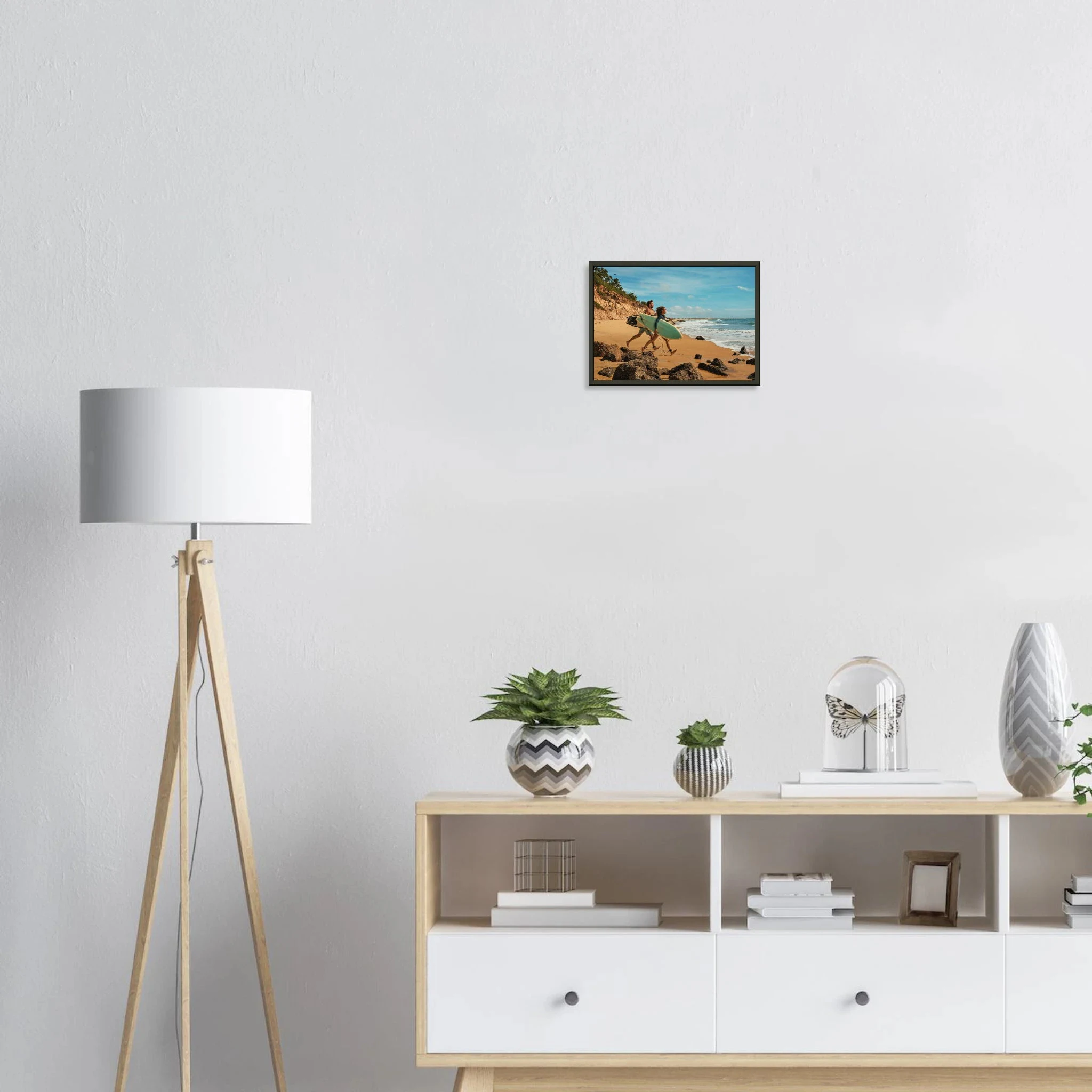 Florianópolis, Brasilien – Insel in Santa Catarina mit über 40 Stränden und Heimspot brasilianischer Pro-Surfer. Poster im Metallrahmen.
