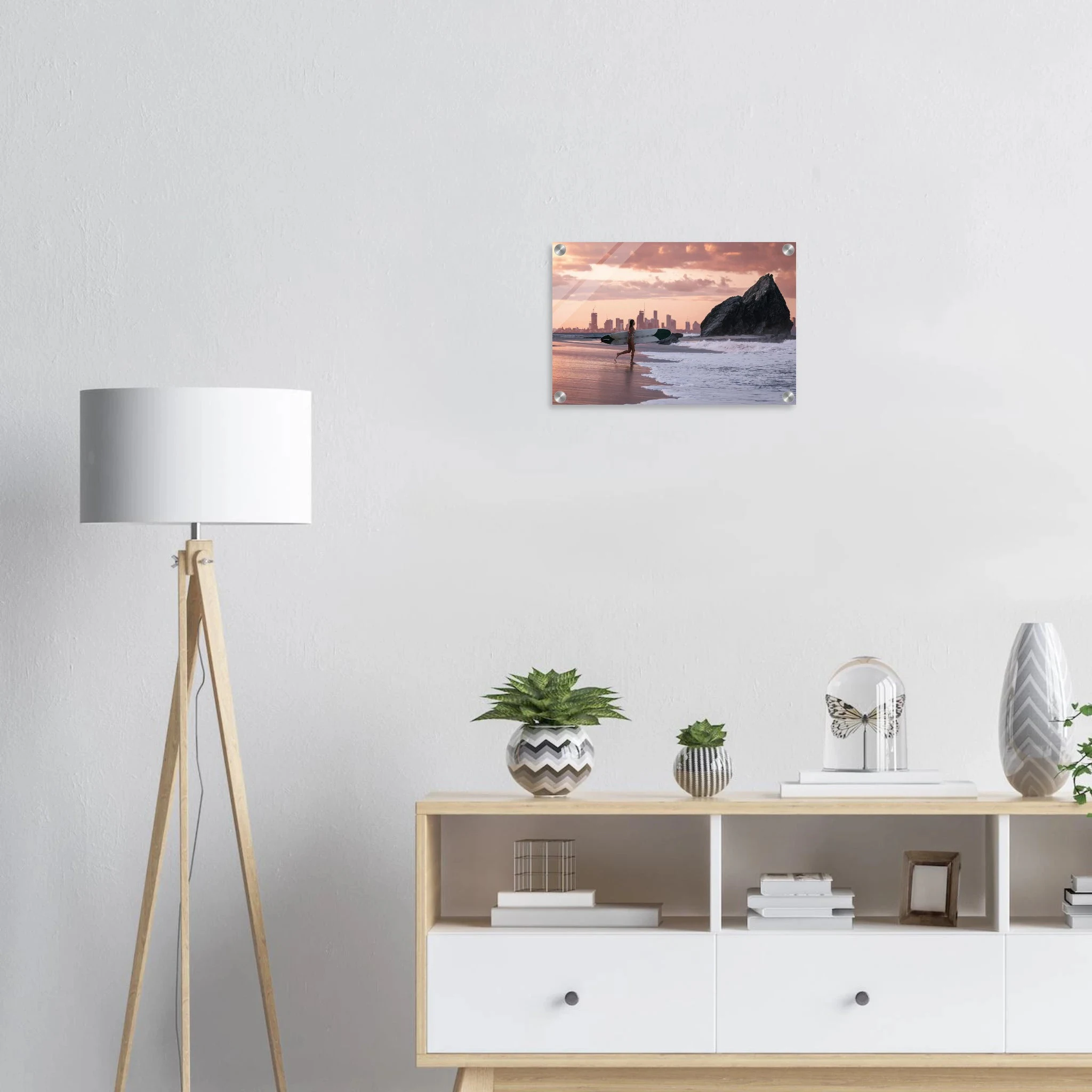 Gold Coast, Australien – Queensland-Küste mit Superbank Pointbreaks wie Snapper Rocks und Kirra. Kunstdruck auf Acrylglas.