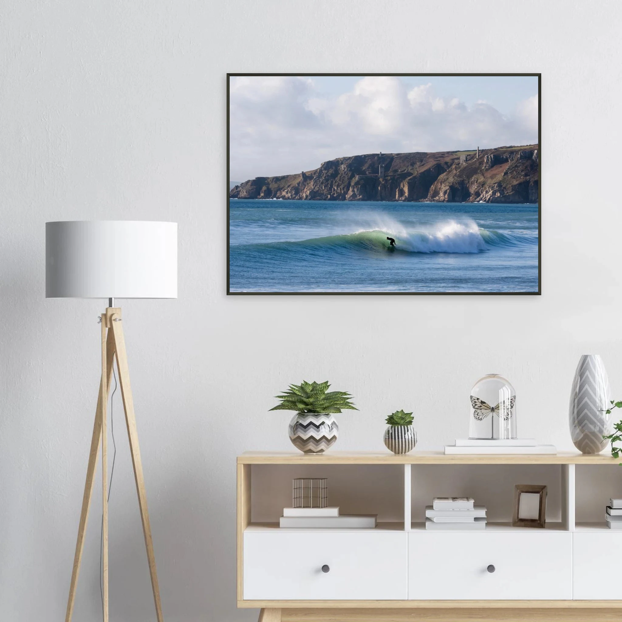 Newquay, England – Surfhauptstadt Cornwalls mit Fistral Beach und britischer Boardriders-Tradition. Poster im Metallrahmen.