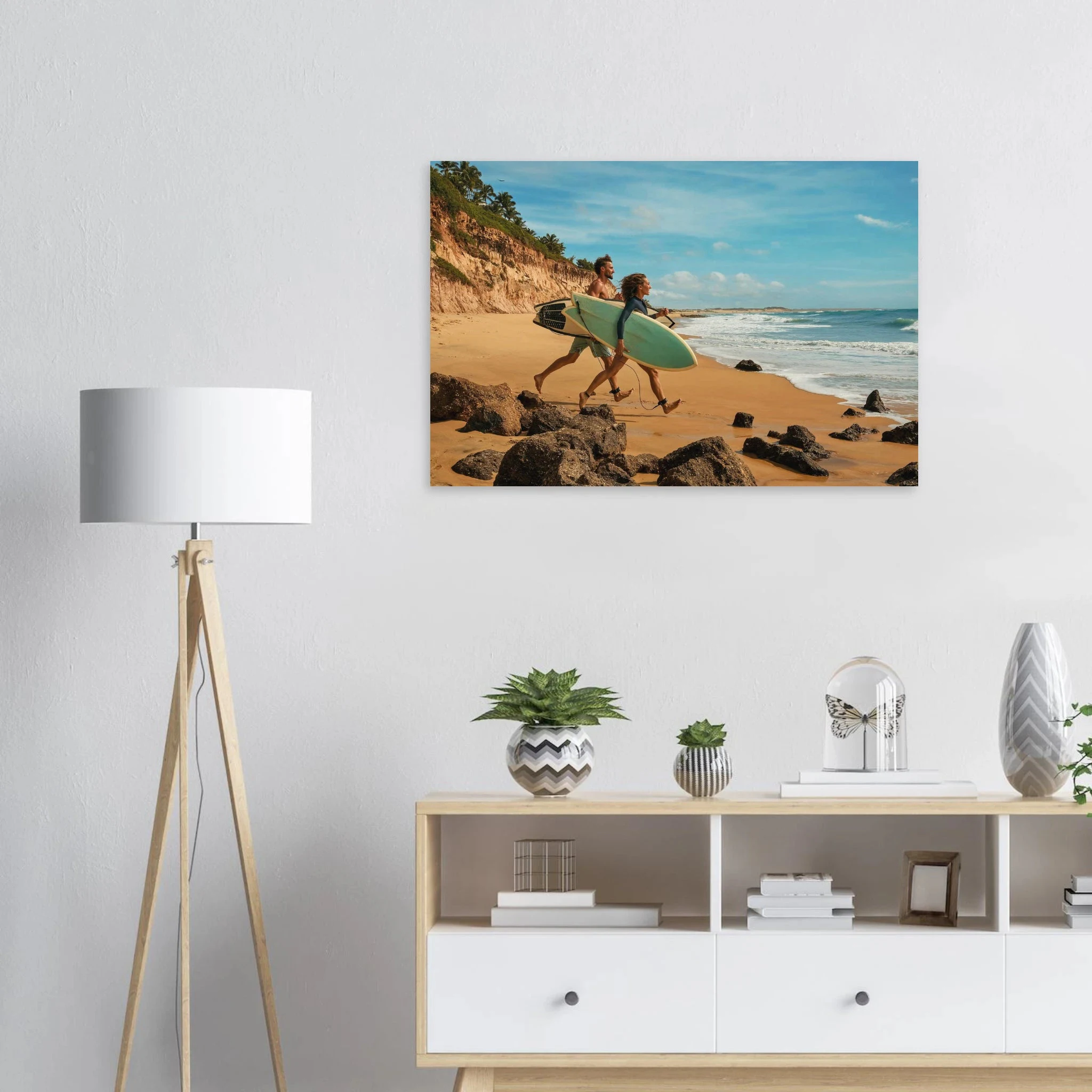 Florianópolis, Brasilien – Insel in Santa Catarina mit über 40 Stränden und Heimspot brasilianischer Pro-Surfer. Kunstdruck auf Alu-Dibond.
