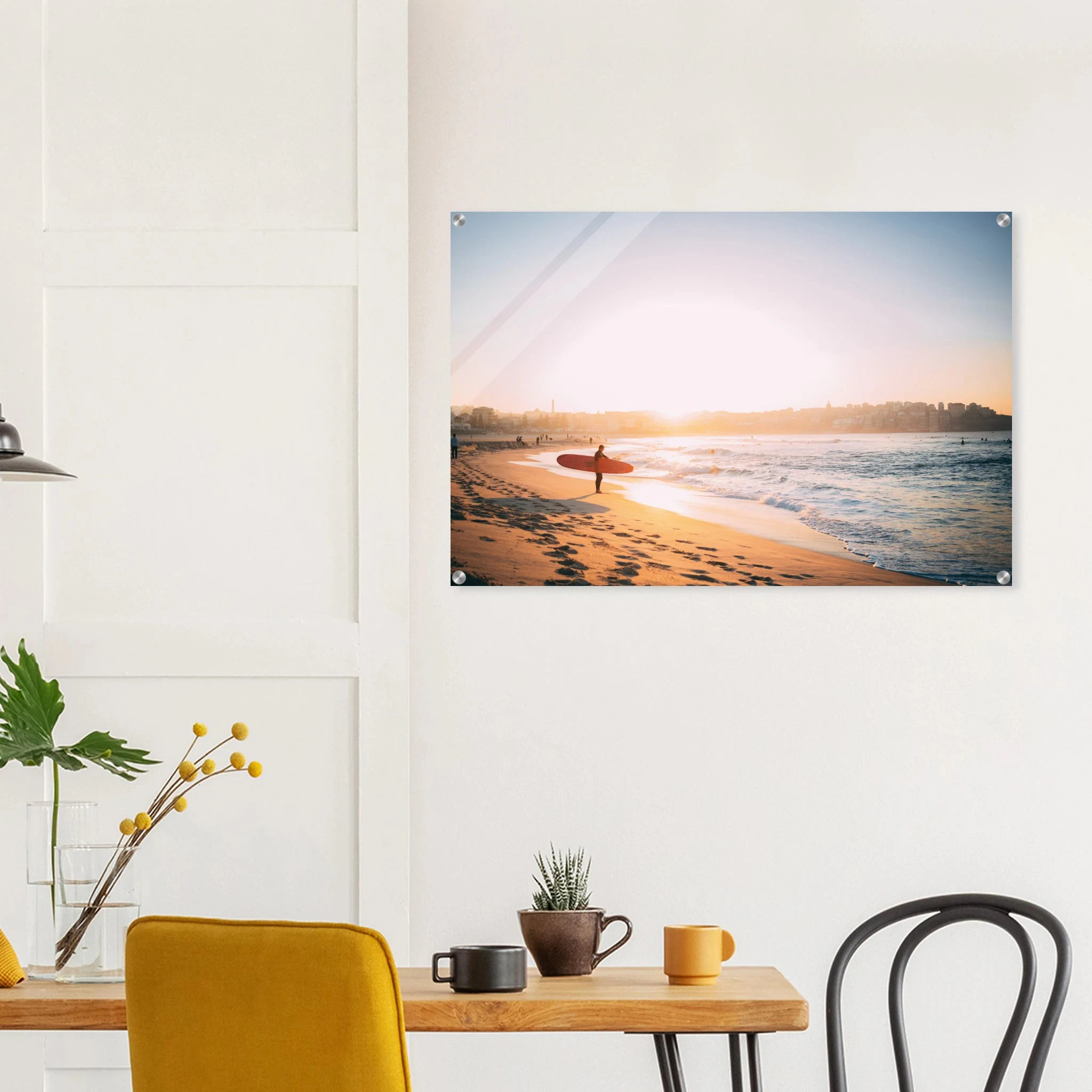 Capbreton, Frankreich – Hafenstadt an der französischen Atlantikküste mit Gouf-Canyon vor der Küste und kräftigen Beachbreaks. Kunstdruck auf Acrylglas.