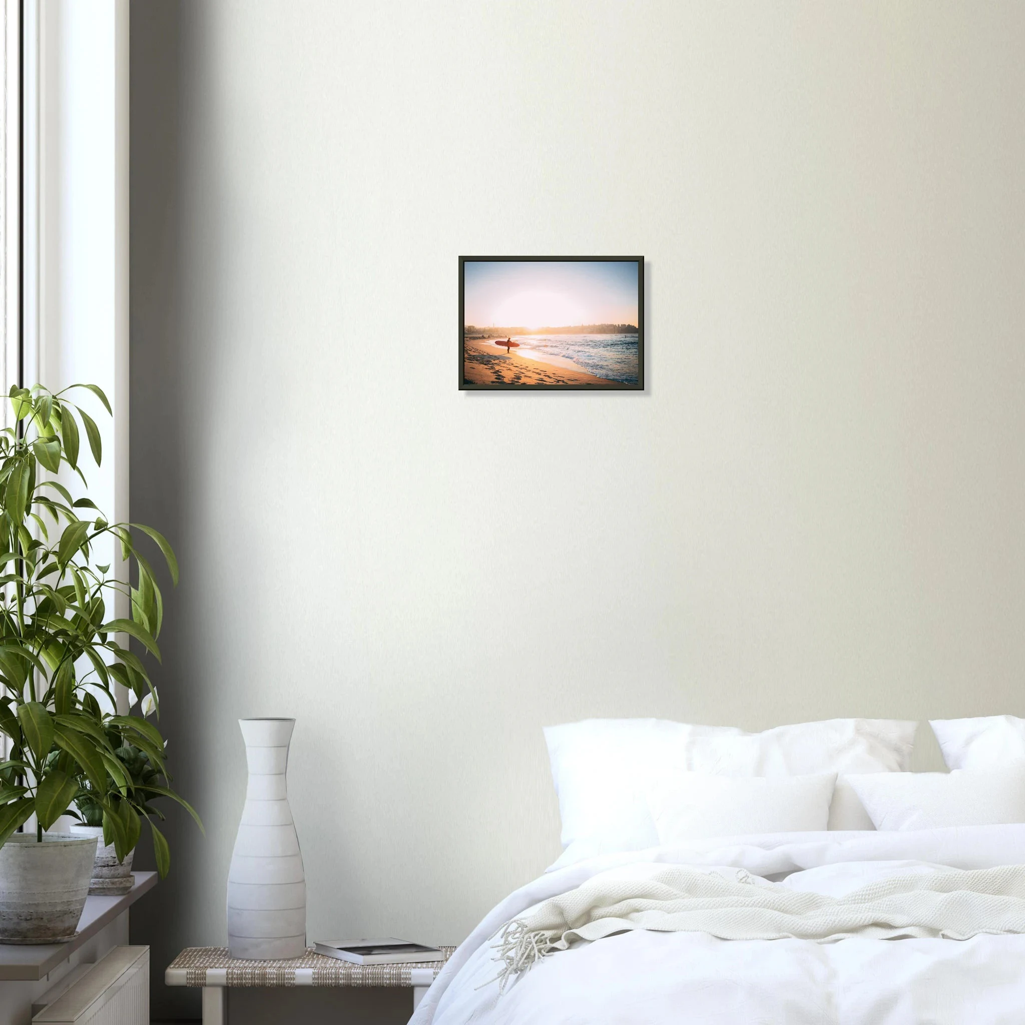 Capbreton, Frankreich – Hafenstadt an der französischen Atlantikküste mit Gouf-Canyon vor der Küste und kräftigen Beachbreaks. Poster im Metallrahmen.