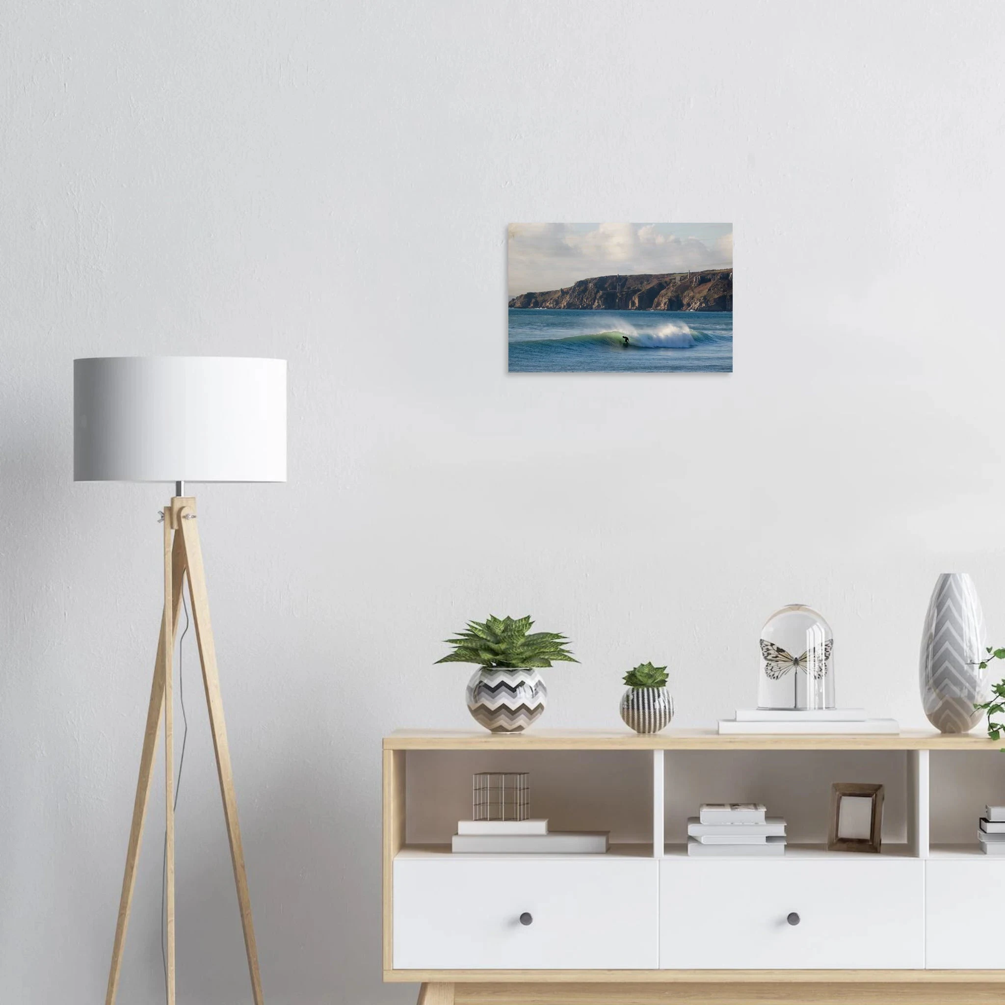 Newquay, England – Surfhauptstadt Cornwalls mit Fistral Beach und britischer Boardriders-Tradition. Kunstdruck auf Holz.