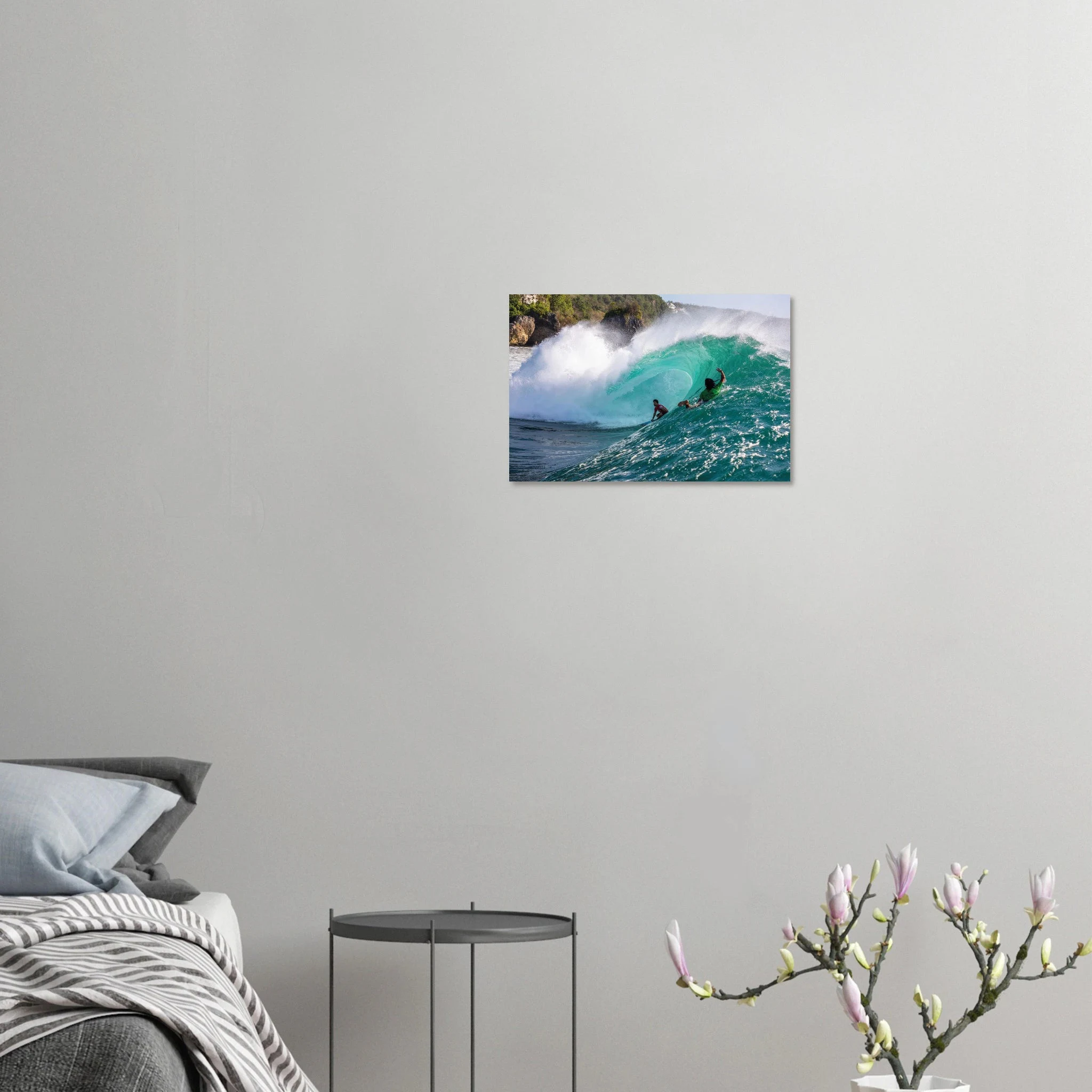Padang Padang, Bali (Indonesien) – Linker Reefbreak auf der Bukit-Halbinsel, bekannt als balinesisches Pipeline-Pendant. Kunstdruck auf Alu-Dibond.