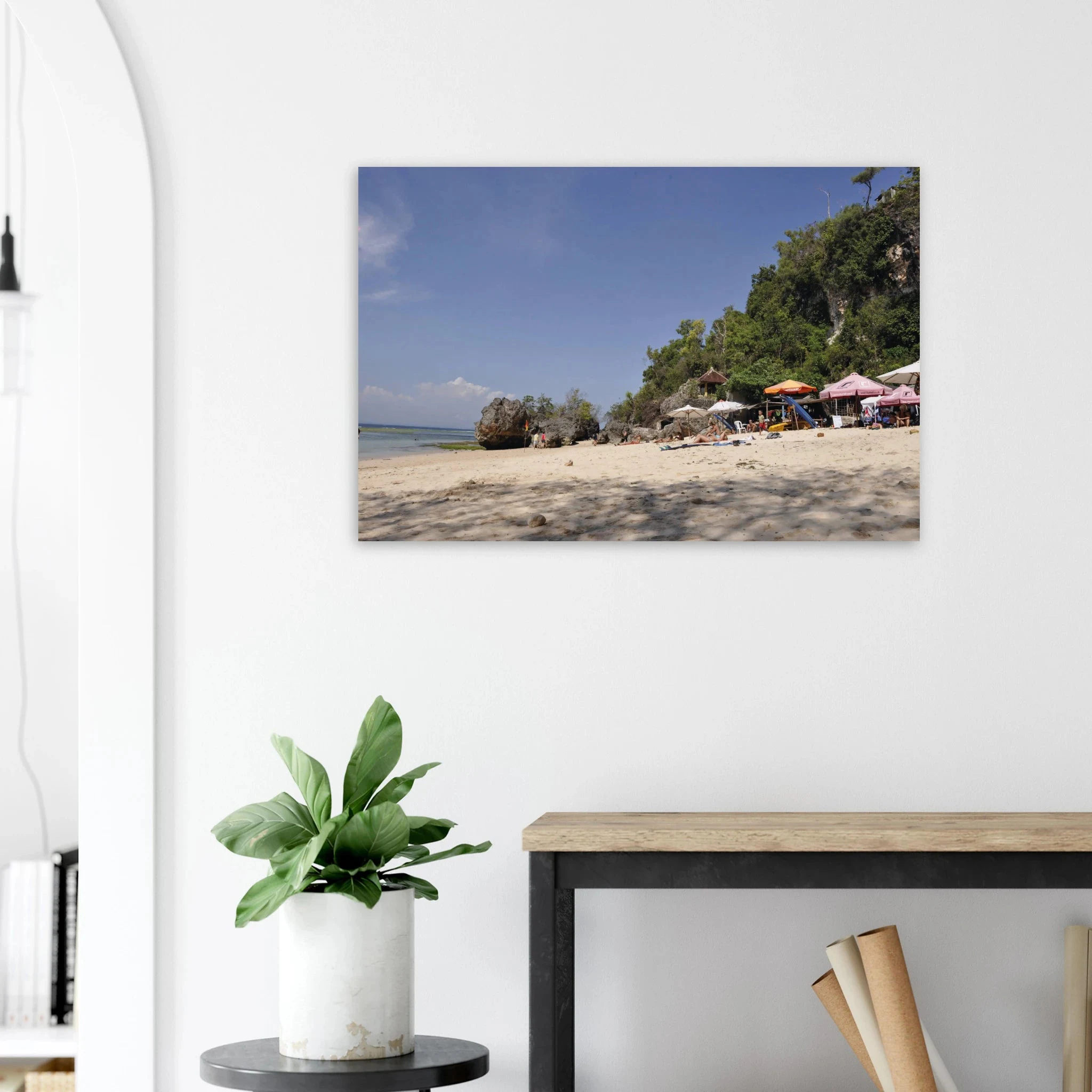 Padang Padang, Bali (Indonesien) – Linker Reefbreak auf der Bukit-Halbinsel, bekannt als balinesisches Pipeline-Pendant. Kunstdruck auf Alu-Dibond.