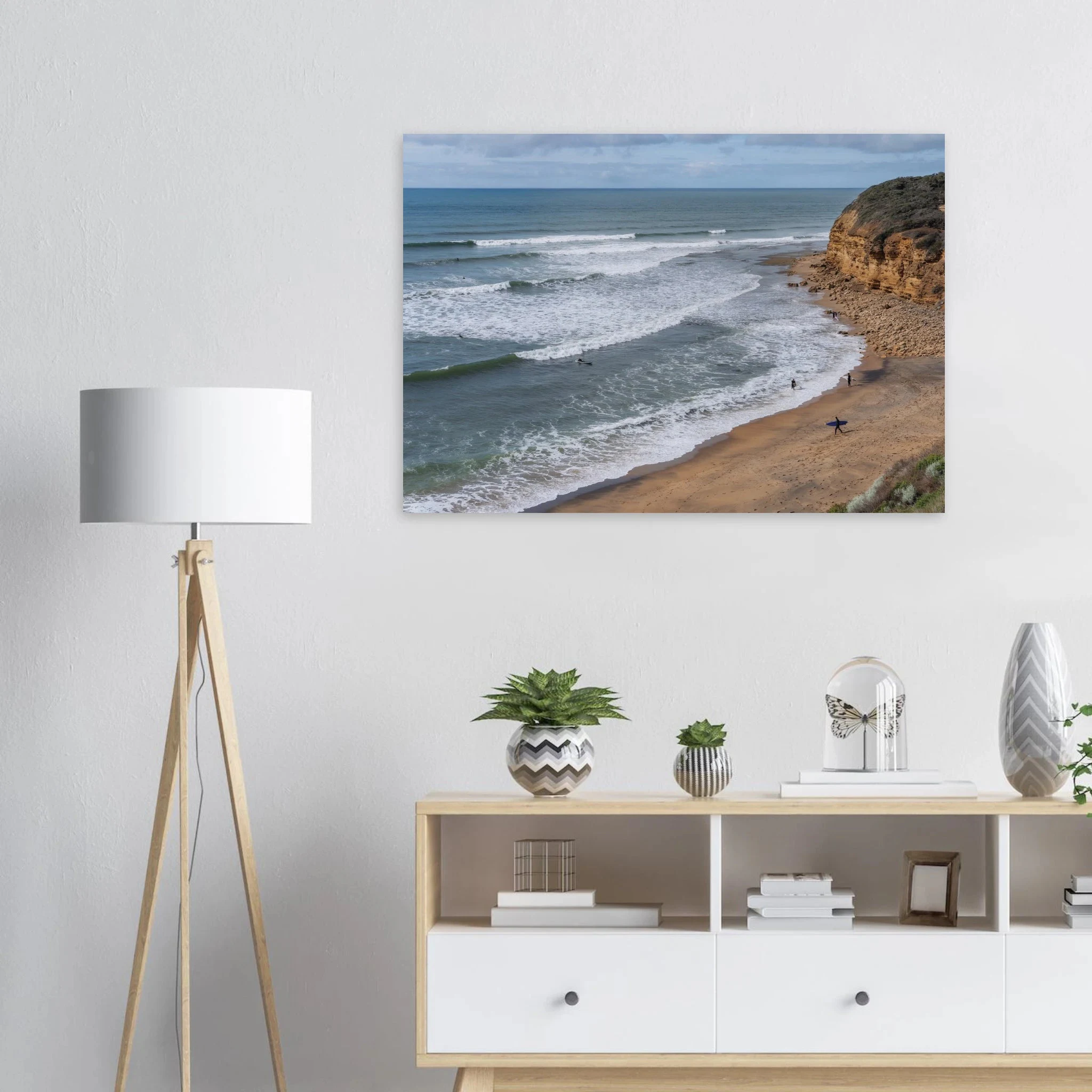 Torquay, Australien – Heimat der Bells Beach und Sitz der Surfmarken Rip Curl und Quiksilver in Victoria. Kunstdruck auf Alu-Dibond.