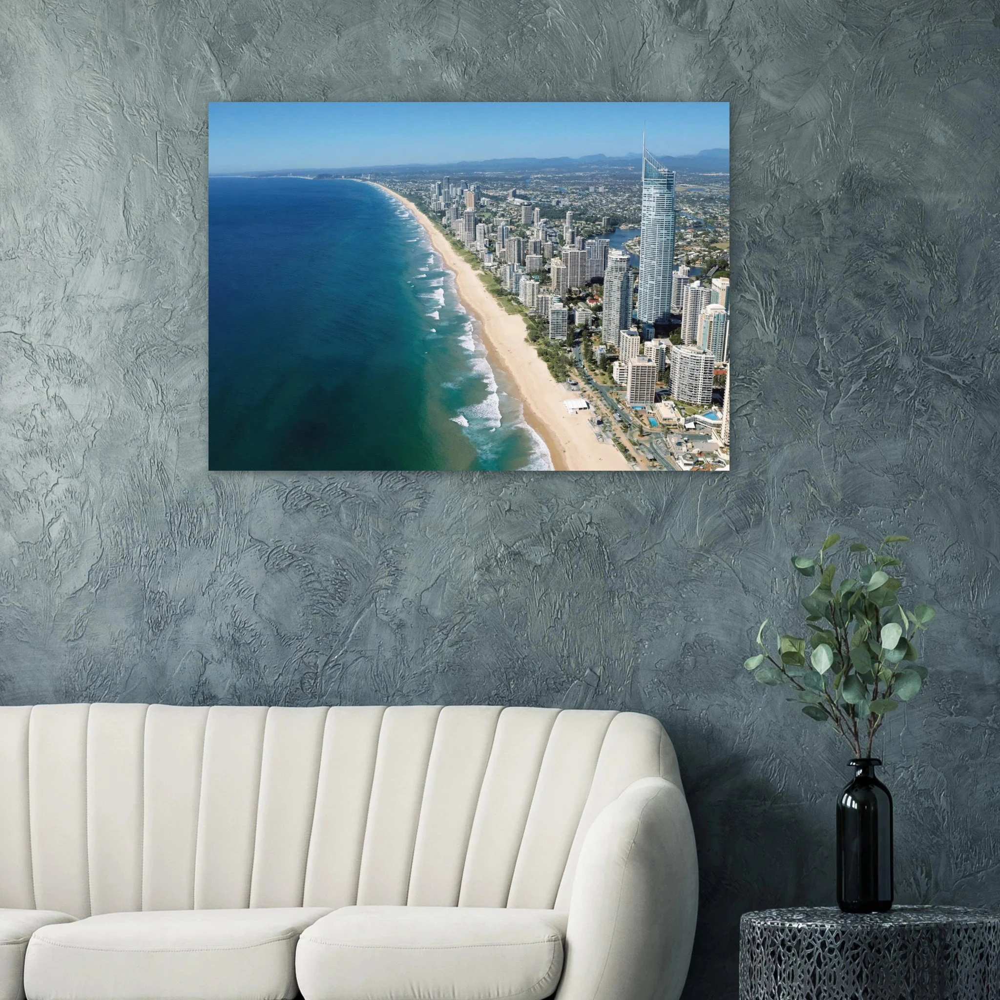 Gold Coast, Australien – Queensland-Küste mit Superbank Pointbreaks wie Snapper Rocks und Kirra. Poster.