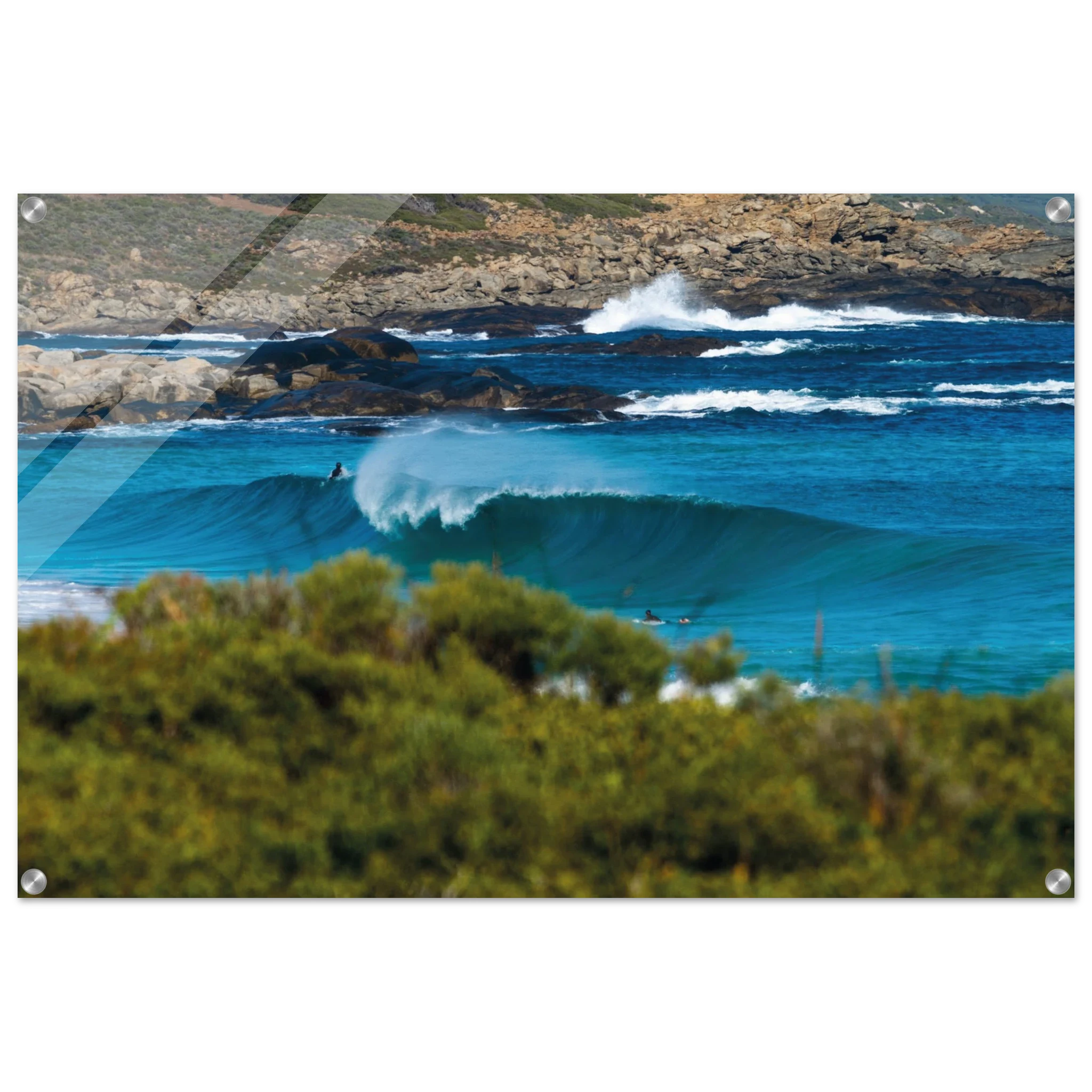 Margaret River, Australien – Westaustralische Region mit kräftigen Reefbreaks und mehreren Hai-relevanten Spots. Kunstdruck auf Acrylglas.