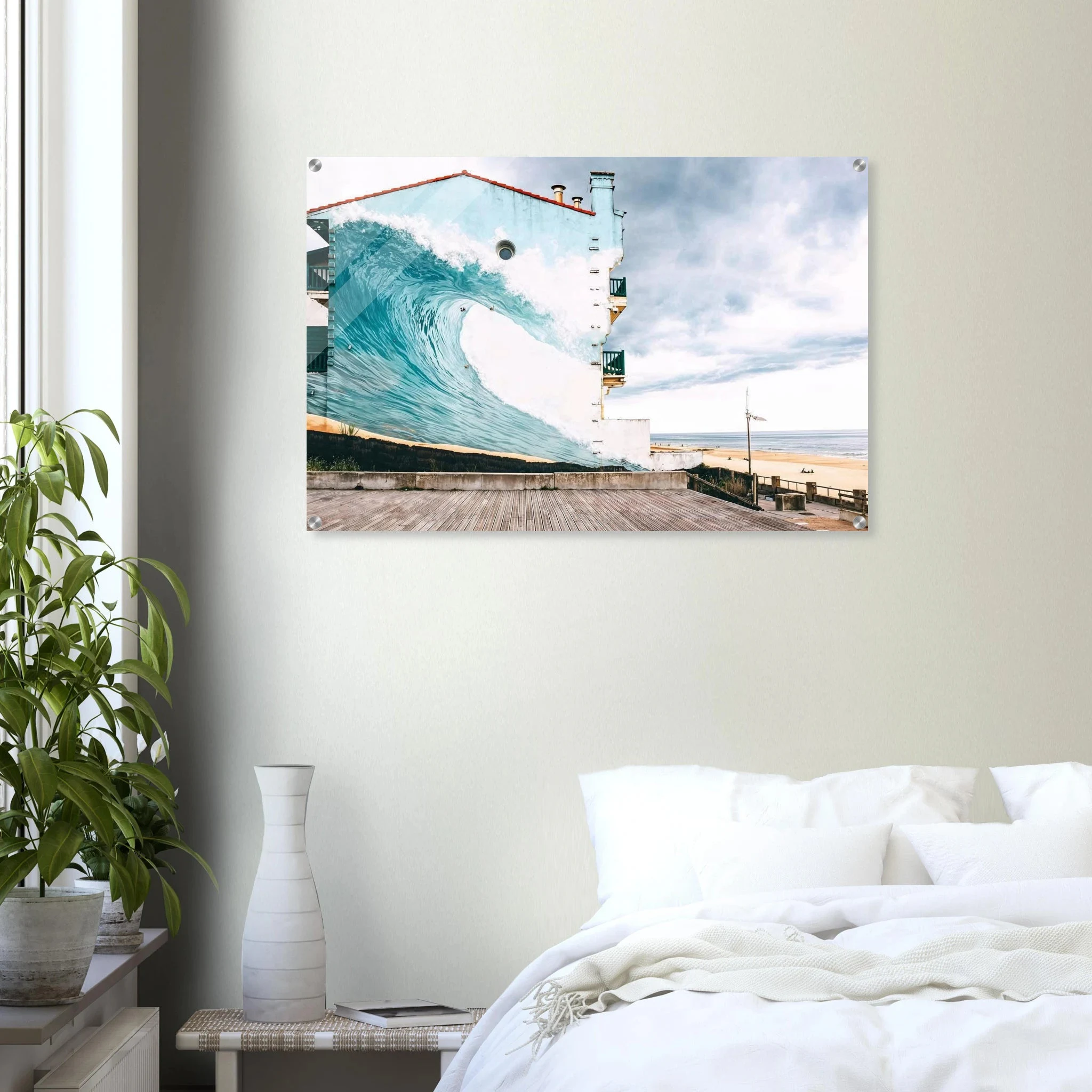 Hossegor, Frankreich – Beachbreak-Hotspot in den Landes, Austragungsort der WSL-Quiksilver-Pro-Wettkämpfe. Kunstdruck auf Acrylglas.
